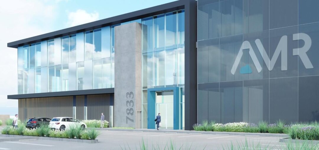AMR Labs facility exterior rendering
